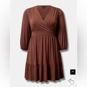 Torrid Mini Studio Knit Surplice Tiered Dress 👗